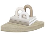 vidaXL Étagères d'angle flottantes 4 Pièces chêne 25x25x3 8 cm MDF