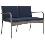 vidaXL Ensemble de jardin avec coussin acier