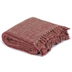 vidaXL Couverture en coton 160 x 210 cm Bordeaux