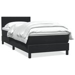 vidaXL Sommier à lattes de lit avec matelas noir 80x220 cm velours