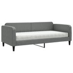 vidaXL Lit de jour avec matelas gris foncé 90x200 cm tissu