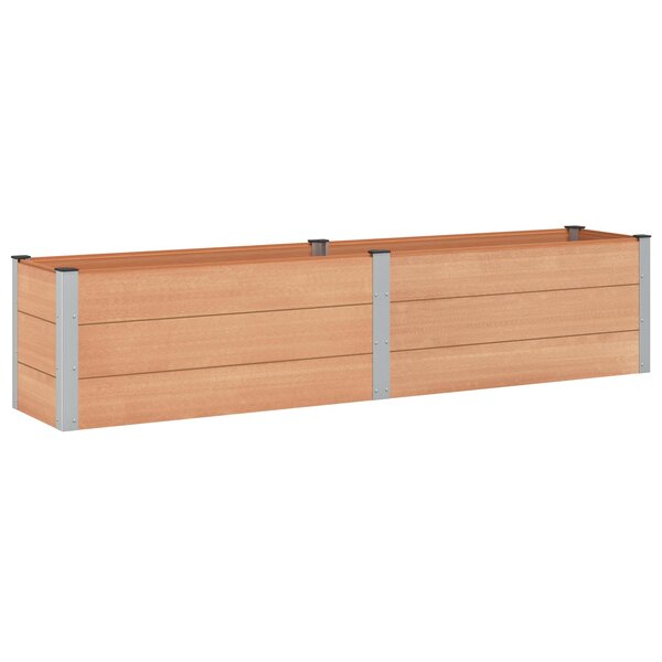 vidaXL Jardinière surélevée Marron 250 x 50 x 54 cm WPC et Aluminium