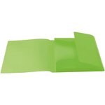 Chemise à élastique A3 plastique robuste 3 rabats Translucide Vert HERMA