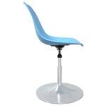vidaXL Chaises à manger pivotantes lot de 4 bleu PP