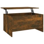 vidaXL Table basse Chêne fumé 80x55 5x41 5 cm Bois d'ingénierie