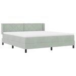 vidaXL Lit à ressorts avec matelas Gris clair 200 x 180 cm Polyester