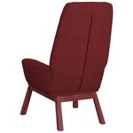 vidaXL Chaise de relaxation Rouge bordeaux Tissu