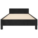 vidaXL Cadre de lit sans matelas noir 100x200 cm velours