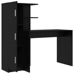 vidaXL Bureau avec rangement 2 Pièces Chêne noir 102 x 50 x 124 cm