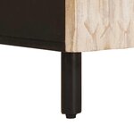 vidaXL Cabinet de chevet Blanc 50 x 33 x 60 cm Bois de mangue massif