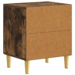 vidaXL Table de chevet 2 Pièces Chêne fumé 43 x 34 5 x 50 cm