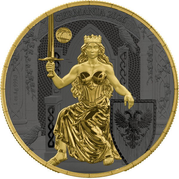 Monnaie GERMANIA Special ANA Edition 1 Oz Argent 5 Mark Germania 2026