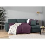 Canapé d'angle convertible réversible 4 places - Tissu Vert - 244 x 151 x 90 - HAMILTON