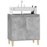 vidaXL Meuble d'évier gris béton 58x33x60 cm bois d'ingénierie