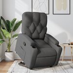 vidaXL Fauteuil inclinable Gris foncé Tissu