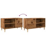 vidaXL Armoire à disques vieux bois 84 5x38x48 cm bois d'ingénierie