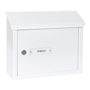 Pack Bouche d'entrée + Boîte aux lettre en acier  V4071  Fente 33 x 4 cm  Blanc