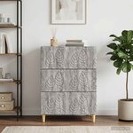 vidaXL Armoire à tiroirs Sonoma gris 66 x 34 5 x 90 cm