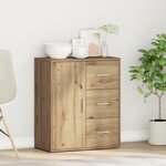 vidaXL Buffet chêne artisanal 60 x 31 x 70 cm Bois d'ingénierie