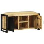 vidaXL Banc de rangement Marron Bois de manguier massif