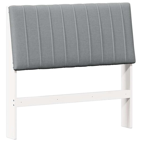 vidaXL Tête de lit capitonnée Gris clair 100 cm Pin massif