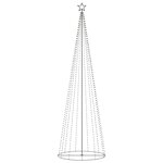 vidaXL Sapin de Noël cône 752 LED Blanc chaud Décoration 160x500 cm