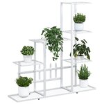 vidaXL Support pour plantes 94 5x25x88 cm Blanc Métal