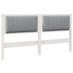 vidaXL Tête de lit capitonnée avec tête de lit Blanc 160 cm Pin massif