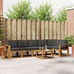 vidaXL Ensemble de canapés d'extérieur 7 Pièces Naturel et Anthracite