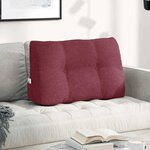 vidaXL Coussin de Dos Bordeaux 80 x 24 x 50 cm tissu