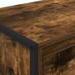 vidaXL Meuble TV Chêne Fumé 100 x 36 x 49 5 cm Bois d'ingénierie