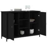 vidaXL Buffet noir 100x35x70 cm bois d'ingénierie