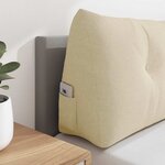 vidaXL Coussin de Dos Crème 180 x 24 x 50 cm tissu