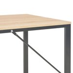 vidaXL Bureau d'ordinateur Noir et chêne 120x60x73 cm