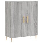vidaXL Buffet haut Sonoma gris 69 5x34x180 cm Bois d'ingénierie