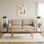 vidaXL Support de Plante 2 pièces Blanc 30 x 30 x 80 cm