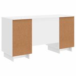 vidaXL Bureau Blanc brillant Bois d'ingénierie 142 5 x 50 x 75 cm