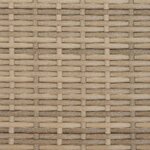 vidaXL Canapé de jardin 2 places avec tabourets beige résine tressée