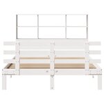 vidaXL Lit bibliothèque sans matelas blanc 140x200 cm bois pin massif