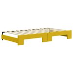 vidaXL Lit de jour avec gigogne et matelas jaune 100x200 cm velours