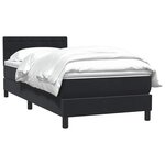 vidaXL Sommier à lattes de lit avec matelas noir 90x220 cm velours