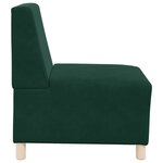 vidaXL Canapé modulaire sans accoudoirs Vert foncé 55 cm Velours