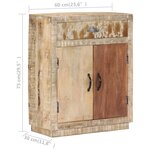 vidaXL Buffet 60x30x75 cm Bois de manguier massif
