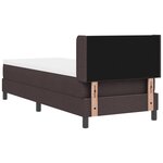 vidaXL Lit boxspring avec matelas Marron foncé 80 x 200 cm