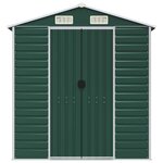 vidaXL Abri de jardin vert 191x810x198 cm acier galvanisé
