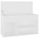 vidaXL Banc à chaussures Blanc 80x30x45 cm Bois d’ingénierie