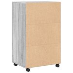 vidaXL Armoire à roulettes sonoma gris 55x40x91 cm bois d'ingénierie