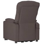 vidaXL Fauteuil de massage Marron foncé Tissu