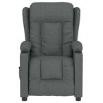 vidaXL Fauteuil électrique de massage Gris foncé Tissu