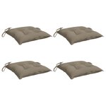 vidaXL Coussins de chaise lot de 4 taupe 40x40x7 cm tissu oxford